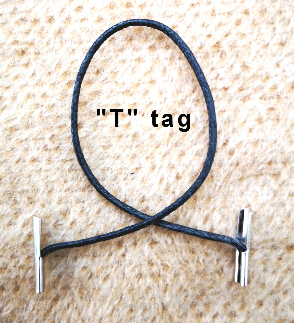 Cord ''T''-tag 100pcs